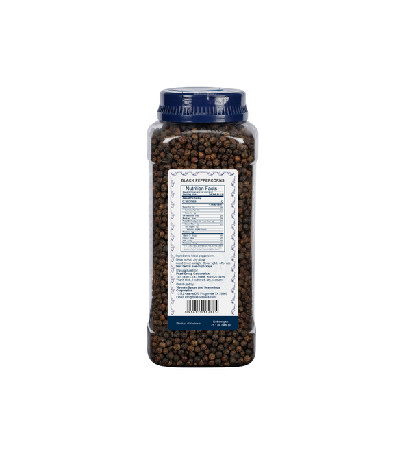 MISS VIETSPICE Black Peppercorns 21.1 Oz - 600 gr, Pack of 1